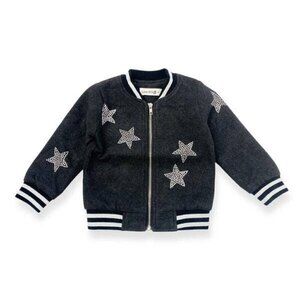 Star Rhinestone Kids Bomber Jacket